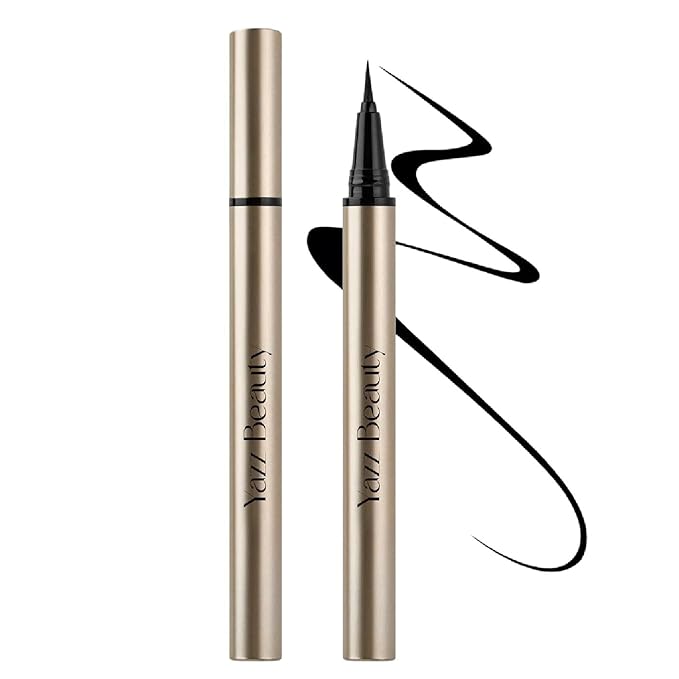 YazzBeauty Waterproof Smudge-Proof Liquid Eyeliner Pen – Long-Lasting Matte Black, Quick Dry, Precise Tip for Bold & Defined Eyes, All-Day Wear, Sweat & Humidity Resistant