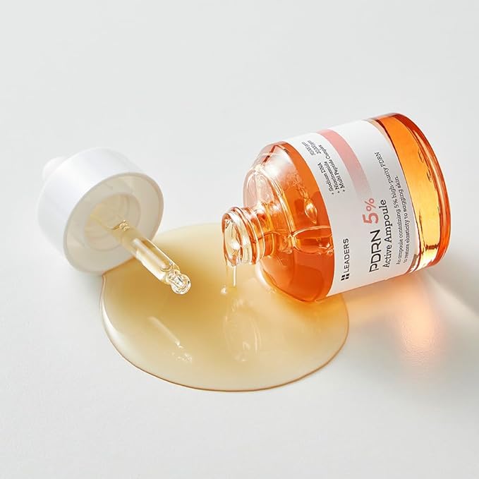 LEADERS PDRN 5% Active Ampoule – Anti-Aging Ampoule to Help Restore Elasticity to Sagging Skin, Improve Skin Firmness, and Supports Skin Renewal - Lightweight, Hydrating, Fast Absorbing Formula - 30ml