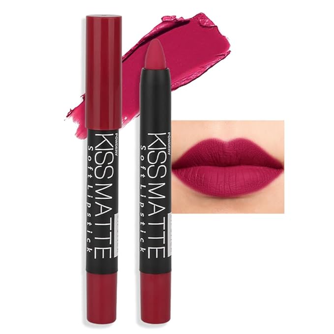 BINGBRUSH Smooth Longwear Lipstick Pack Set, Matte Color Stick Ultimate Lip Crayon for Makeup Collection - Waterproof Velvet Lipgloss Lip Stain (02#)