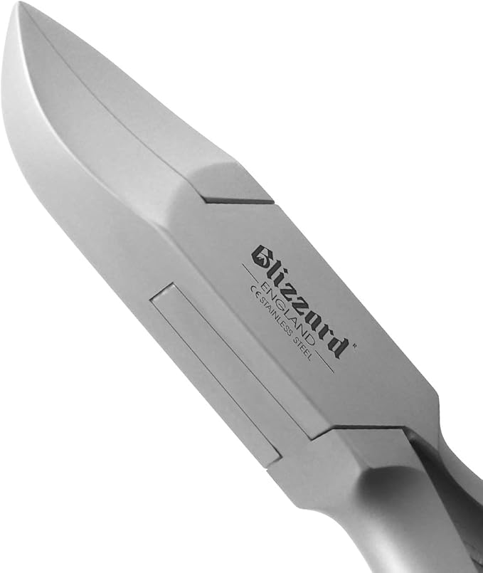 Nail Clippers for Men with Thick or Ingrown Toenails – Blizzard Podiatrist Toenail Clipper Set German Forged – 5.5 inch Heavy Duty Nail Cutter – Concave Head Chequered Handles - Hospital Grade