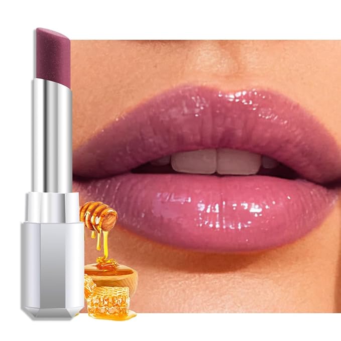Mauve Honey Lipstick Tinted Lip Balm - Shine Moisturizing Lipstick for Women, Natural Nourishing Hydrating Lip Gloss Stain for Dry Lips, Tint Sheer Lightweight Makeup, Vegan - 1Pc #07 Mauve