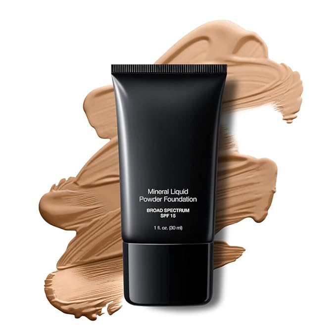Jolie Mineral Liquid Powder Foundation SPF 15 1 Fl. Oz. Hypoallergenic - For All Skin Types (Light Nude)