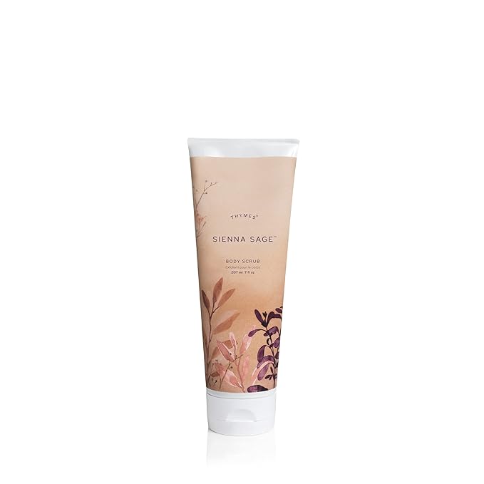 Thymes Sienna Sage Body Scrub - Body Exfoliator for Skin Care Routine - Moisturizing and Exfoliating Body Scrub, Face Scrub, Foot Scrub (7 Fl oz)