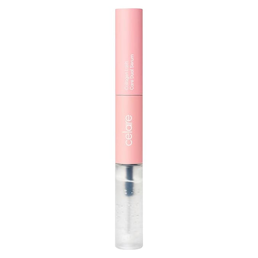 Celare Collagen Lash Care Dual Serum | 2-in-1 Lash & Brow Enhancing Serum for Women & Men | Collagen, Caffeine & Peptides | Fuller, Thicker Lashes & Healthy Roots | K-Beauty | 13 ml / 0.43 fl. oz.