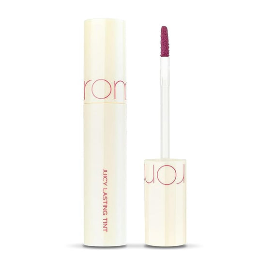 rom&nd Juicy Lasting Tint #28 Bare Fig - K-Beauty MLBB Lip Gloss for Cool Undertones, Vivid Long-Lasting Shine, Moisturizing & Non-Sticky Lip Stain