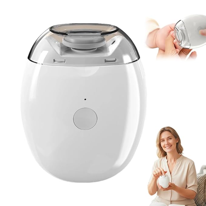 Universal Automatic Fingernail Grinder,Portable Electric Nail Clipper with LED Light and 3 Speeds,360° Silent Auto Fingernail Cutter and Polishing Trimmer for Safe (1 PCS)