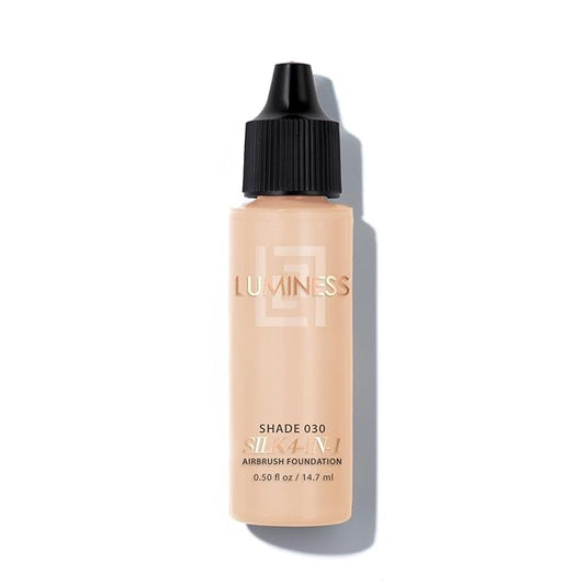 Luminess Air Silk 4-In-1 Airbrush Foundation- Foundation, Shade 030 (.5 Fl Oz) - Sheer to Medium Coverage - Anti-Aging Formula Hydrates and Moisturizes - Professional Makeup Kit for Cordless Air Brush