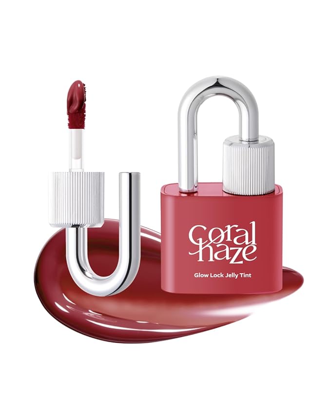 Glow Lock Jelly Tint 110 Chilling 4g, Hydrating Jelly Glow Lip Stain, Glass-Like Shine Lip Gloss, Long-Lasting Color, Moisturizing Lip Enhancer, Collectible Lock-Shaped Design, Korean Makeup