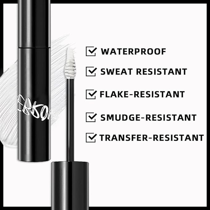 2in1 Semi-Permanent Eyebrow Gel & Lamination Gel, Eeybrow and Lash Gel, Lightweight and Waterproof Tinted Brow Gel For Up To 24HR Hold, Built-In Styling Comb - Clear Eyebrow Gel (01#White)
