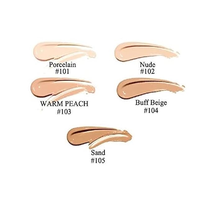 PHOERA Foundation, Natural Moisturizing Highlighting Matte Oil Control Flawless Concealer Makeup,Full Coverage Foundation (105 Sand)