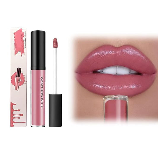 12 Colors Cream Texture Lipstick for Women, Long Lasting Lipstick Non-Stick Lipgloss Velvet Lip Makeup, Moisturizing Liquid Lip Stick Non-Fading Lip Gloss Hydrating Lip Tint for Makeup (#05)