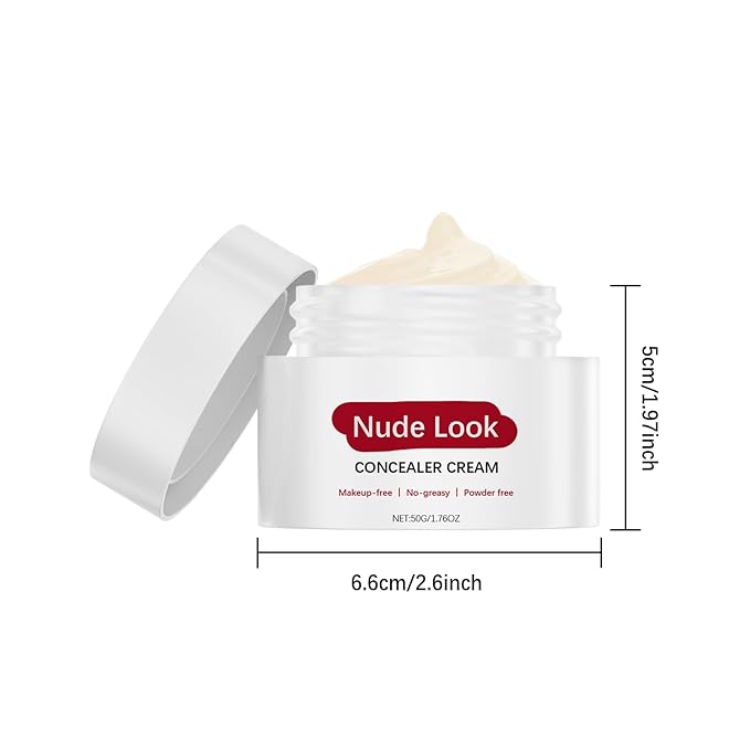 50g Nourishing Concealer Cream - Lightweight Hydrating Formula, Covers Dark Spots & Fine Lines, Evens Skin Tone, Vegan, Cruelty-Free