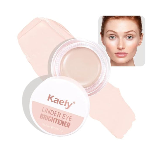 evpct under Eye Corrector Brightener Concealers for Older Women Dark Circles, under Eye Cream Pot Concealer Full Coverage Peach Color Corrector Makeup, Nourishing Waterproof, Ivory White