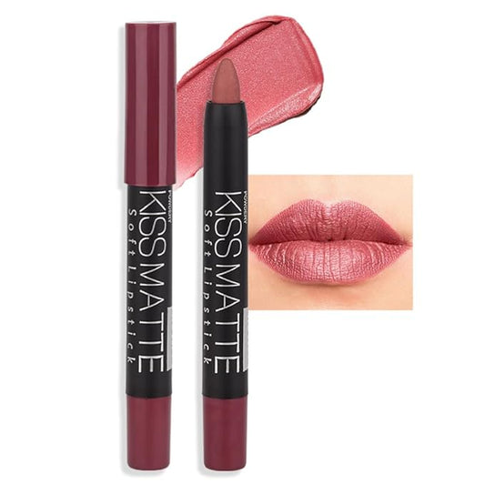 BINGBRUSH Smooth Longwear Lipstick Pack Set, Matte Color Stick Ultimate Lip Crayon for Makeup Collection - Waterproof Velvet Lipgloss Lip Stain (01#)