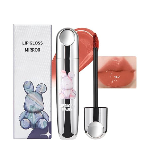 Apricot Nude Hydrating Lip Gloss Tint – High Shine Moisturizing Non-Sticky Lip Glaze, Long-Lasting Natural Nude Lip Color, Glossy Plumping Lip Tint for Daily Makeup & Soft Smooth Lips, 605#
