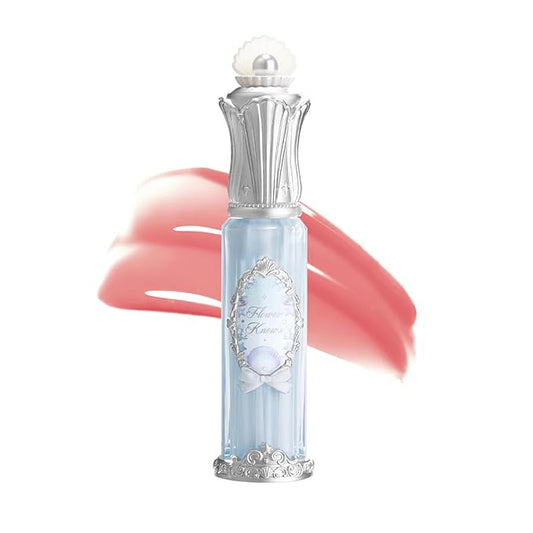 Flower Knows Shell's Jewel Nourishing Lip Glaze,Hydrating Strawberry Pink Lip Gloss with Hyaluronic,Moisturizing Plumping Oil,Non-Sticky for Girls & Women,0.16 Fl.Oz(P05 Shell Heart)