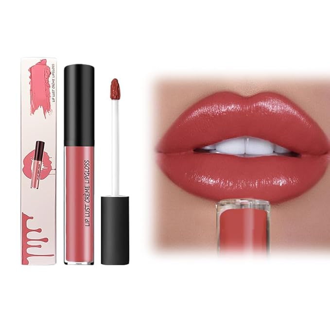 12 Color Cream Lip Gloss, 2025 New Long-Lasting Moisturizing Velvet Lip Lipstick, Waterproof, Non-Fading, Hydrating Tint Natural Jelly Lipstick Suitable for Girls and Women (#11)