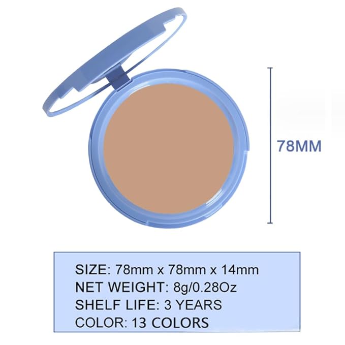 FeiCuiYun Oil Control Matte Perfection Face Powder Compact For Women, Matte Smooth Flawless Setting Powder Makeup, Polvo Compacto De Maquillaje, Waterproof Long Lasting, 0.35Oz, (220 Sand, 1)