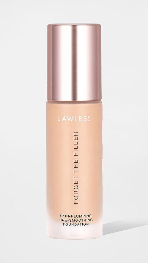 LAWLESS Women's Forget the Filler Skin-Plumping Line-Smoothing Foundation, 7L, light medium with neutral-golden undertones, 1.0 Ounce