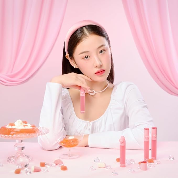 YNM Heart Jelling Tint, APRICOT JELLING, Silicone Lip Brush Included, K-Beauty, Non-Sticky, Moisturizing, Smudge-Proof, Korean Lip Tint, Long-Lasting, Vivid Color, 0.09 oz