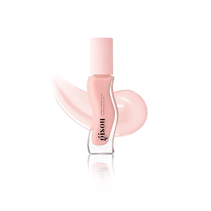 Gisou Honey Infused Hydrating Lip Oil, Nourishing Lip Moisturizer for Dry Lips (Vanilla Glaze)