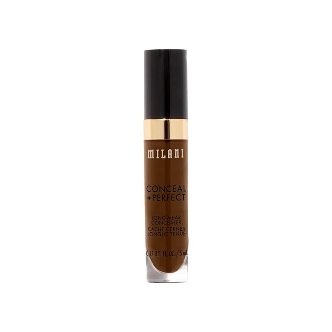 Milani Conceal + Perfect Longwear Concealer - Cool Cocoa (0.17 Fl. Oz.) Vegan, Cruelty-Free Liquid Concealer - Cover Dark Circles, Blemishes & Skin Imperfections for Long-Lasting Wear