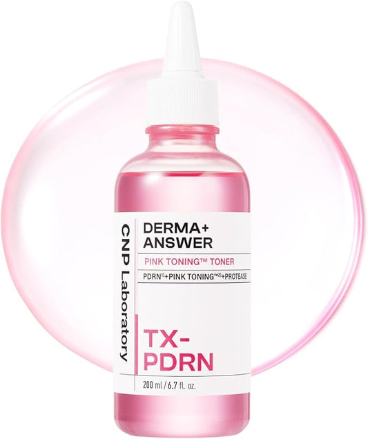 CNP Pink Toning™ Toner, PDRN + Tranexamic Acid Toner for Face, Salmon DNA, Niacinamide, for Glass Skin, Korean Skincare, 6.7 fl. oz.