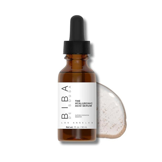Biba De Sousa Hyaluronic Acid Serum for Face - Hydrating, Anti Aging Serum - Sensitive and Acne Skin Safe (1 Oz)