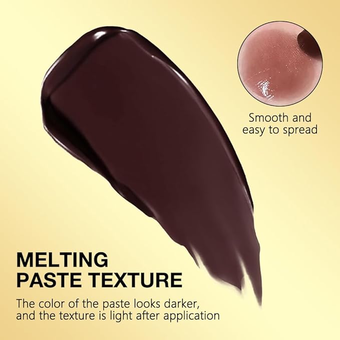 Dark Brown Honey Lipstick Tinted Butter Lip Balm for Women, Natural Sheer Moisturizing Nourishing Hydrating Brown Honey Shine Lipstick Tinted Lip Stain Gloss with a Hint of Natural Cherry Vegan