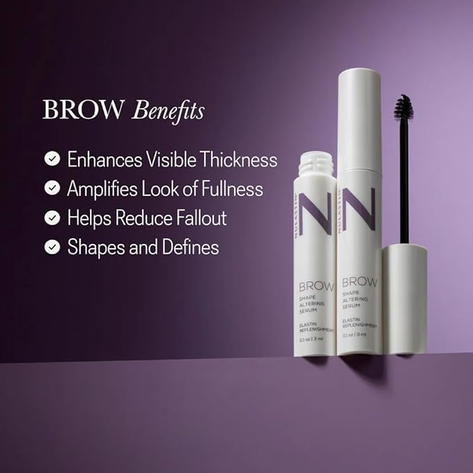 NULASTIN Shape Altering Eyebrow Serum - Brow Serum to Shape & Define - Improves the Appearance of Sparse Eyebrows for a Fuller Look - Enriched with Hair-Strengthening Ingredients (2 Count)