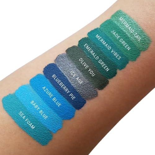 Aromi Green Metallic Liquid Lipstick | Turquoise, Teal-Green Lip Color with Shimmery Finish, Vegan, Cruelty-free, Long-lasting, Smudge Proof, Handmade (Mermaid Tail)