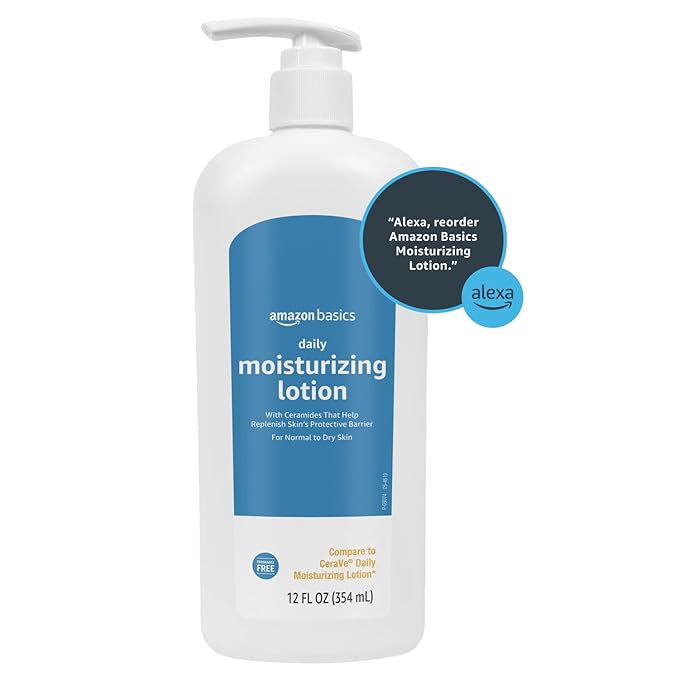 Amazon Basics Daily Moisturizing Lotion, 12 Fluid Ounces, 2-Pack