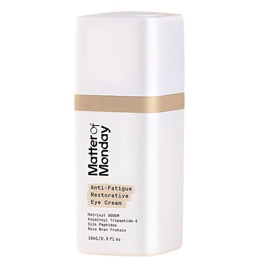 Anti-Fatigue Eye Cream - Professional Strength Peptide Eye Cream for Dark Circles, Puffiness & Fine Lines - Restorative Under Eye Cream with Collagen Support, 0.5 oz