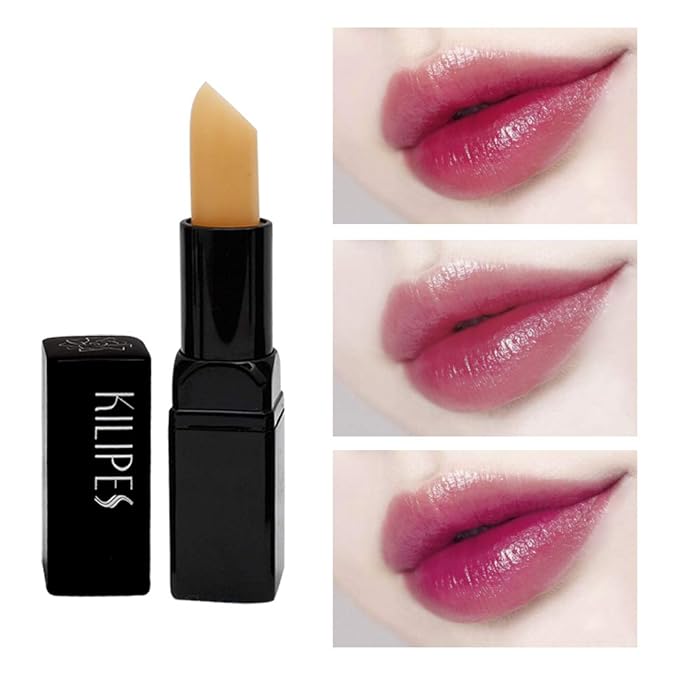 Moisturizer Lip Balm, Magic Temperature Color Change Lipstick, Waterproof Kiss-proof Long Lasting Lip Gloss Natural Nutritious Lip Stick with Vitamin E, 1 Tube, 0.12 Ounce (Cherry)