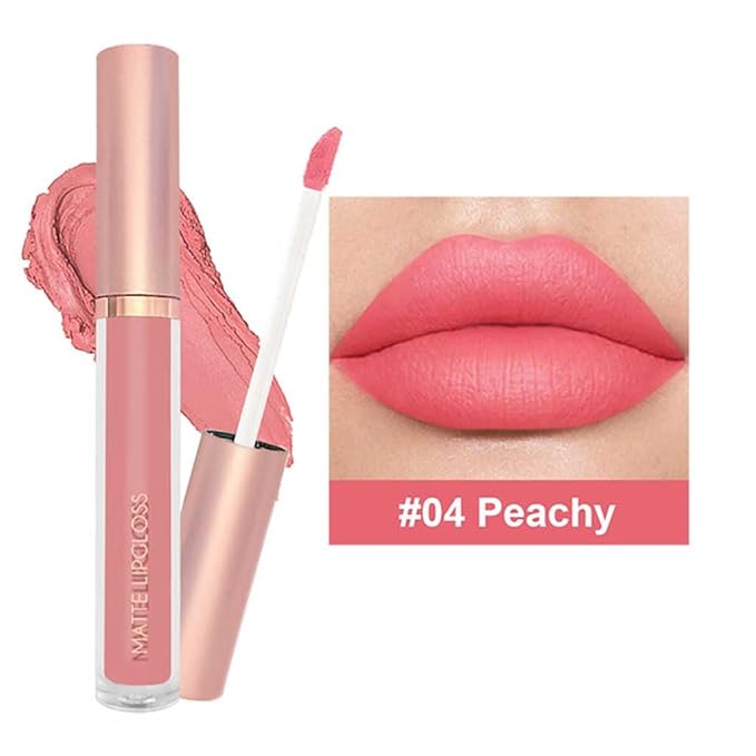 BestLand 6PCS Nude & Coral Liquid Lipstick Set, Matte Lip Gloss Long Lasting Waterproof, Lightweight Full Coverage Lip Color Collection with Nude Rose Peachy Coral Bright Red Shades for Daily Makeup