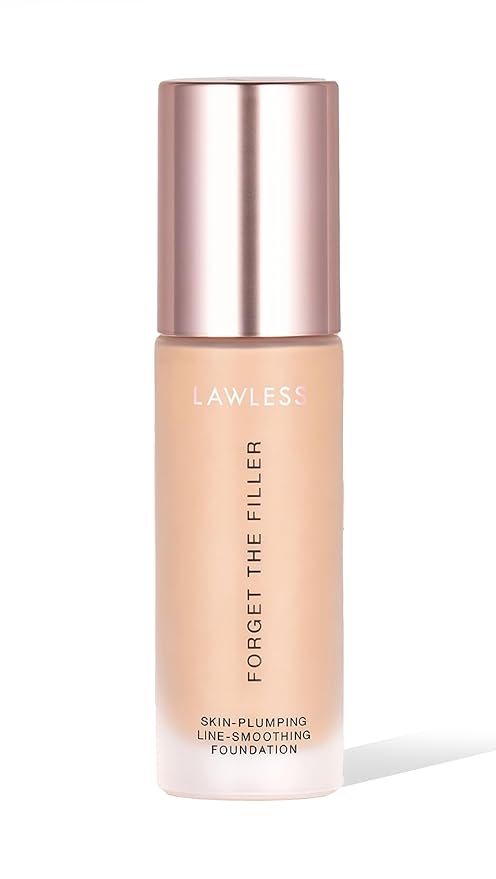 LAWLESS Women's Forget the Filler Skin-Plumping Line-Smoothing Foundation, 7L, light medium with neutral-golden undertones, 1.0 Ounce