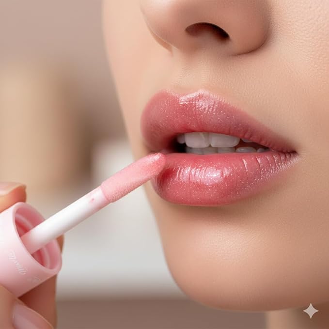 Miss Lil USA Bloom Kiss Lip Oil, Nourishing Hydrating High-Shine Lip Oil Gloss, Lightweight Non-Sticky Formula for Soft Glossy Lips, Vegan & Cruelty-Free (Aria)