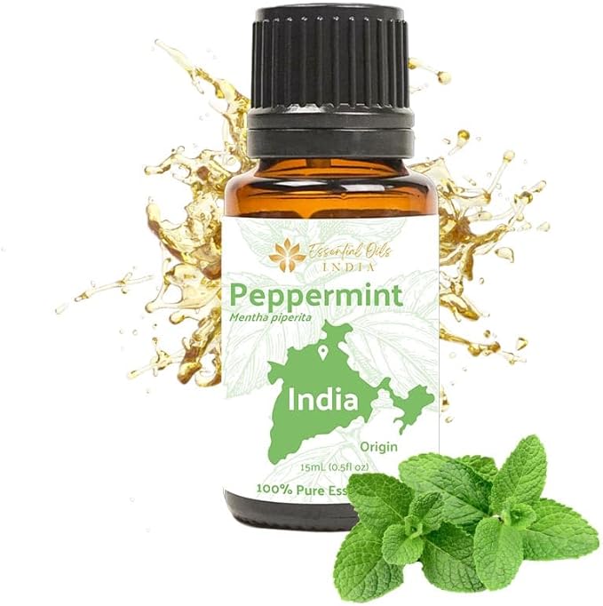 Peppermint Essential Oil - Direct from Norex Flavours India - Steam Distilled - Aceite Esencial de Menta for Aromatherapy, Massage, Diffuser, DIY Candle and Soap Making - 2lbs