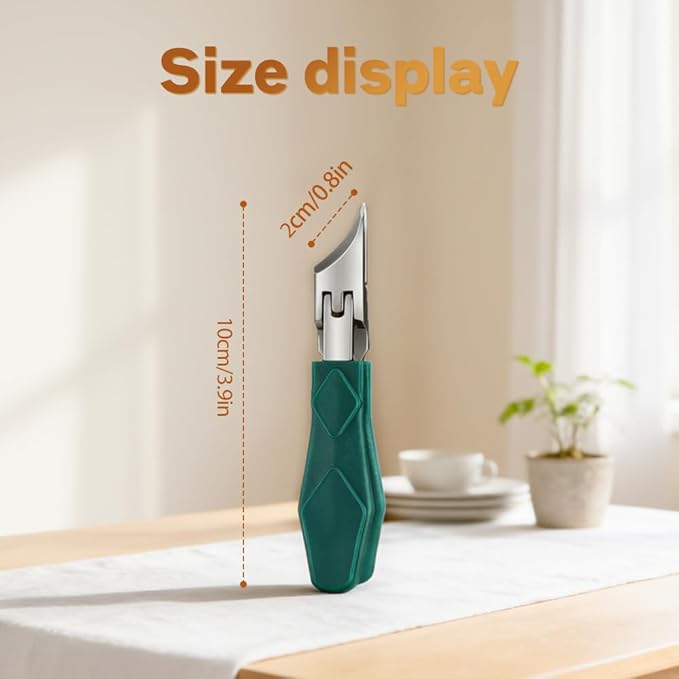 Anti-Splash 25° Slant Edge Nail Clipper, Wide Jaw 2026 New Ingrown Nail Clippers Fingernail and Toenail Clippers Clippers, Slanted Nail Clipper for Thick Nails Seniors (Black & Green)