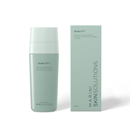 Duality - Benzoyl Peroxide 10% Acne Treatment Cream & Anti-Aging Retinol - Reduce the Appearance of Acne, Blemishes, Fine Lines, Wrinkles - Cruelty Free - Made in the USA - 1 oz