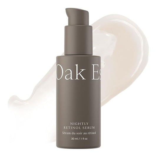 Oak Essentials Nightly Retinol Serum | Anti-Aging Face Serum with Gentle Retinol, Squalane & Avocado Extract, 1 Oz