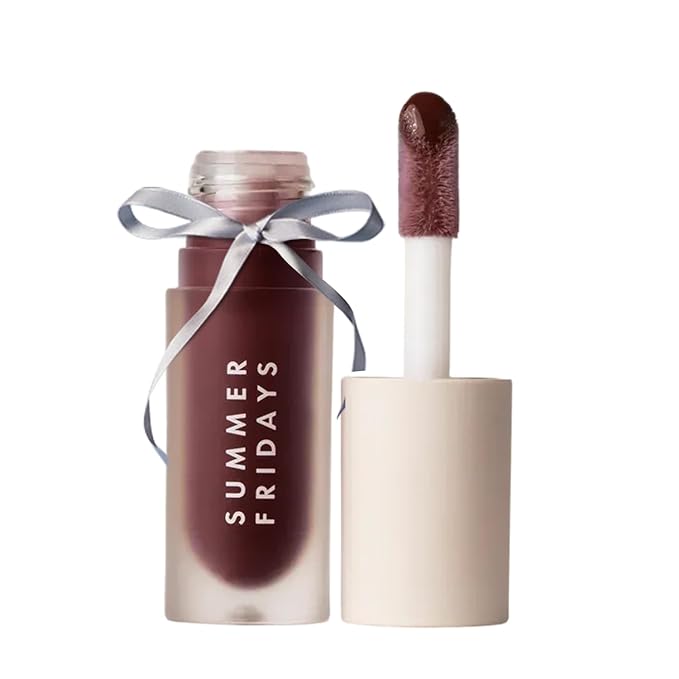 Summer Fridays Dream Lip Oil - Tinted Lip Oil with Moisturizing Sheer Coverage, High-Shine and Deep Hydration - Non-Sticky Formula for Long-Lasting Softness - Rosewood Nights (0.15 Oz)