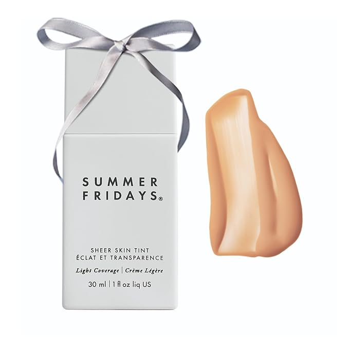 Summer Fridays Sheer Skin Tint - Tinted Moisturizer with Hyaluronic Acid - Helps Diminish Uneven Skin Tone - Sheer to Light Coverage - Shade 2.5 - Light with Cool Peach Undertones (1 Fl Oz)