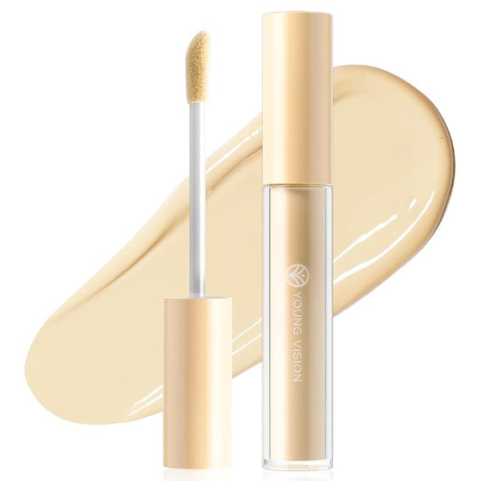 YOUNG VISION Yellow Color Correcting Concealer Corrector, Long Lasting Brightening Full Coverage Weightless All-Day Liquid Concealer, Natural Coverage, Ideal for Fair to Light Skin