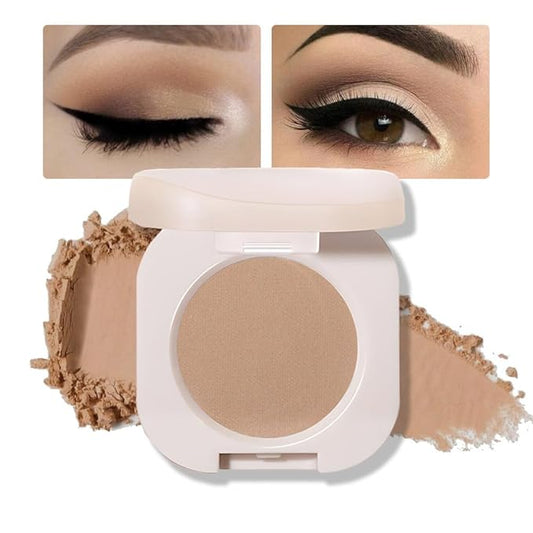 Matte Eyeshadow Monochrome, Rice Brown Eye Shadow Makeup, Neutral Matte Pressed Powder, Single Vegan Eyeshadow, Highly Pigmented Natural Eyeshadow Palette,Single Long Lasting Deep Nature Eye Make 06#