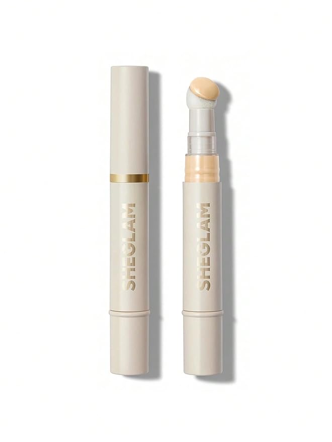 SHEGLAM Complexion Boost Concealer Sponge-Head Applicator Matte Liquid Concealer Long Lasting Brightening Color Corrector Weightless All-Day Long Lasting Hydrating Concealer-Buttercream