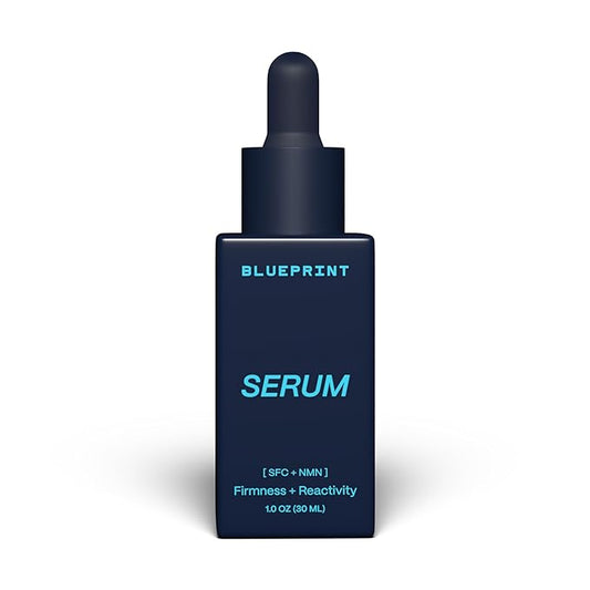 Blueprint Bryan Johnson Facial Serum with SFC & NMN – Age Defying Serum for Fine Lines, Firmness & Hydration – Longevity-Inspired Skin Care for Radiant, Youthful Skin – Fragrance Free & Vegan Formula