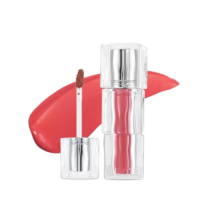 TIRTIR [*Mini Size Waterism Tinted Lip Gloss #11 Applum, 0.06 Fl Oz – Kiss Ready Lipgloss, 12H Long Lasting Non Sticky Natural Tinted Glow Korean Multiuse Cheek and Lip Tint for Women gift