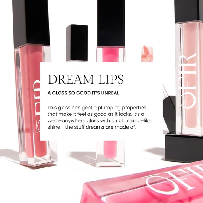 OFIR Surreal Shine Plumping Lip Gloss for Women | Clear, Non-Sticky, Hydrating Lip Gloss with Menthol & Vitamin E | High Shine, Vegan, Cruelty-Free | Diva - Bright Pink | 0.15 FL OZ