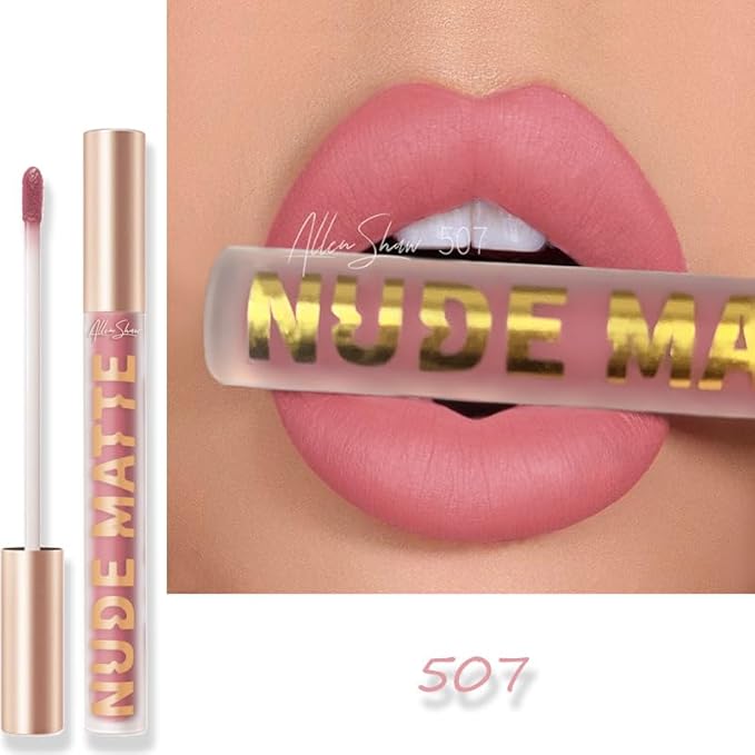 Y-HaLi Lip Glaze Lip Gloss - High Shimmer Natural Lipstick with Moisturizing Formula (507)